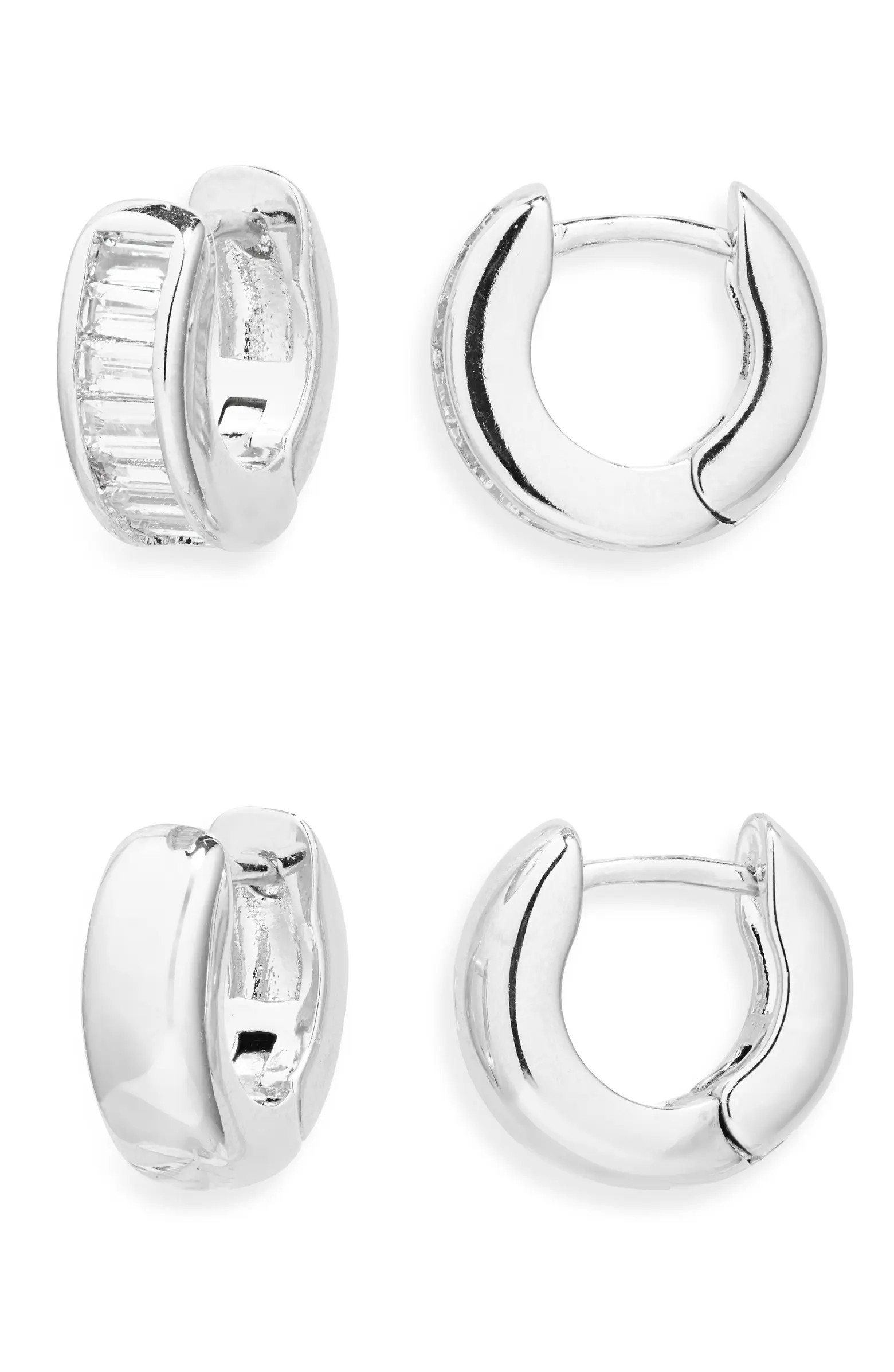 Nordstrom Set of 2 Chubby Huggie Hoop Earrngs | Nordstrom | Nordstrom