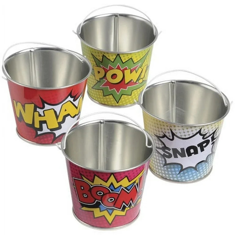 (Price/Dozen)U.S. Toy TU242 Superhero Mini Buckets | Walmart (US)