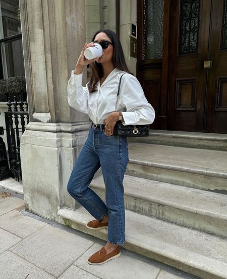 White Shirt and Jeans for a coffee date! 

Summer Style, Spring Summer Outfit Inspiration, Jeans, White Shirt, Coffee Date, Summer City Outfit, Capsule Wardrobe, Outfit Ideas, Wardrobe Staples 

#LTKuk #LTKsummer #LTKspring