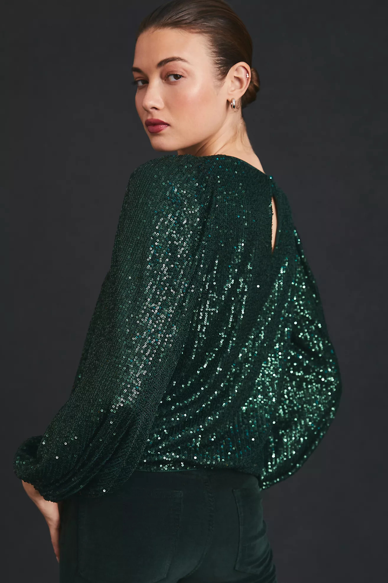 Flat White Sequin Top | Anthropologie (US)