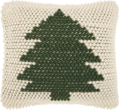 Mina Victory Xmas Tree Loops Throw Pillow | Ashley Homestore