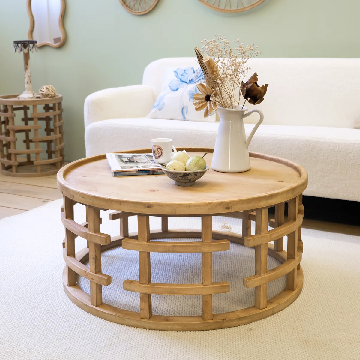 Kayann 31.5“ Solid Wood Coffee Table with Tray Tabletop | Wayfair North America