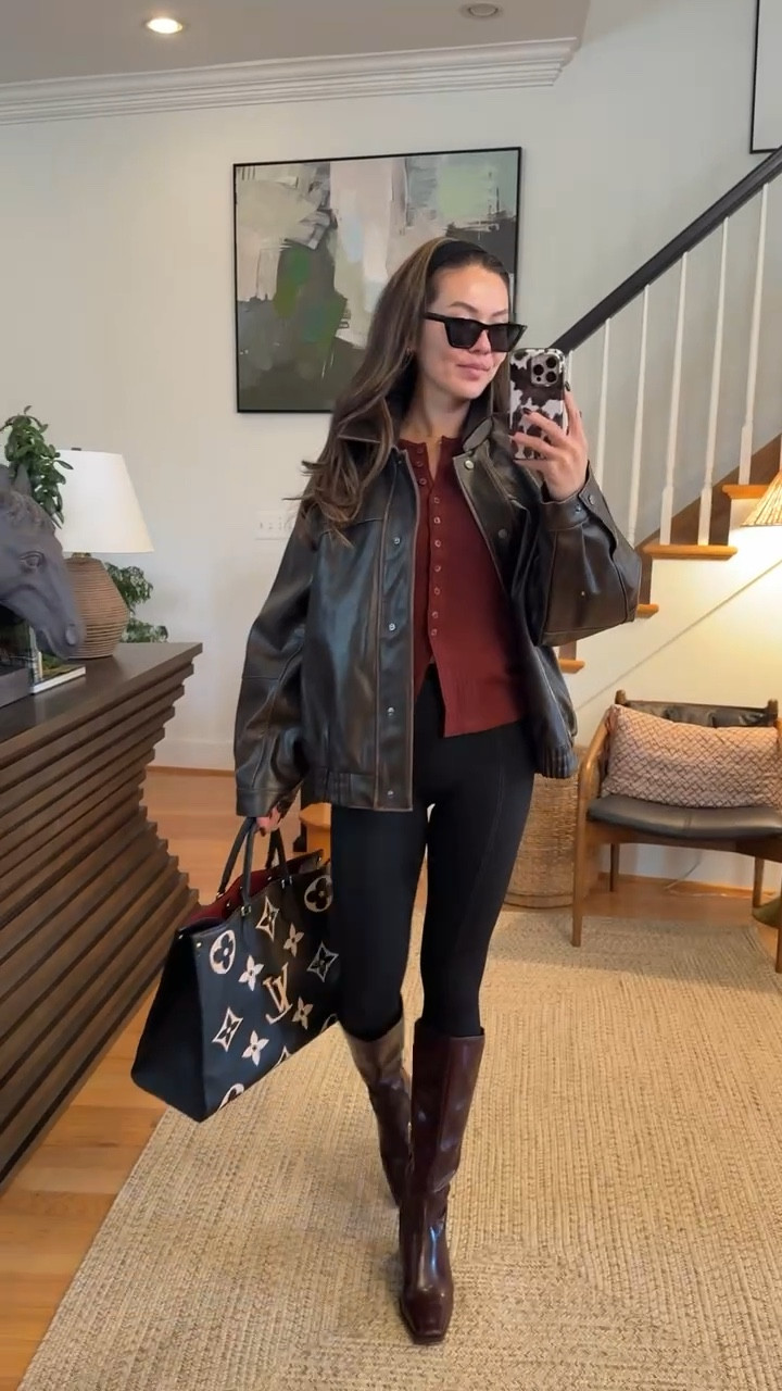 Got so many questions abt this leather jacket! I got it from anthropology but it’s sold out so I found a super similar one that’s on SALE!!! 

#LTKSaleAlert #LTKSeasonal #LTKCyberWeek