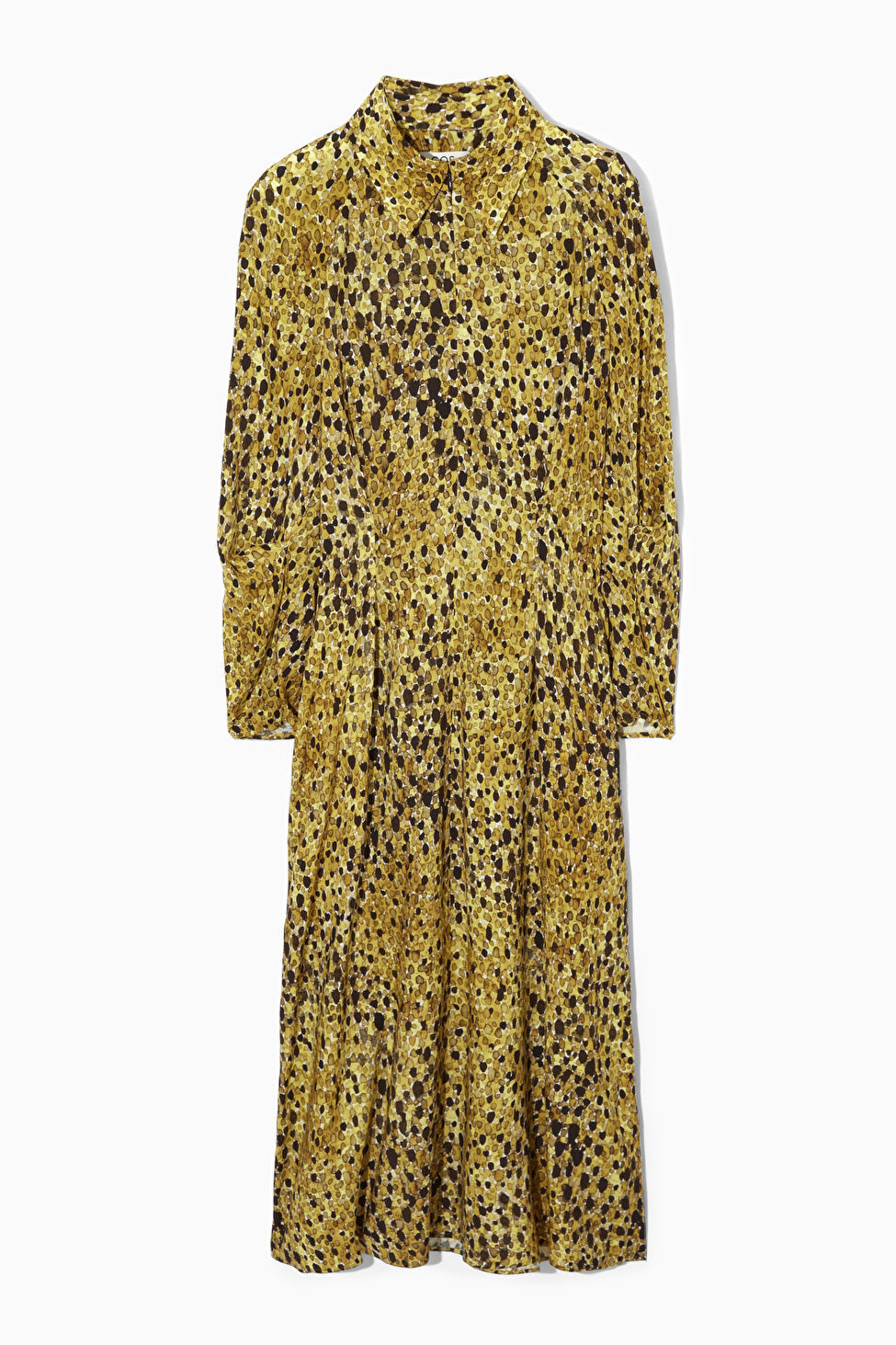 LEOPARD-PRINT MIDI SHIRT DRESS - YELLOW / LEOPARD - Dresses - COS | COS (US)