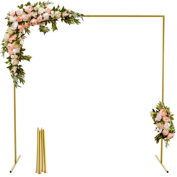 Wedding Arch, Garfans Wedding Arch For Ceremony 6.6FT Balloon Arch Stand with 4 Pedestal Nails Me... | Walmart (US)