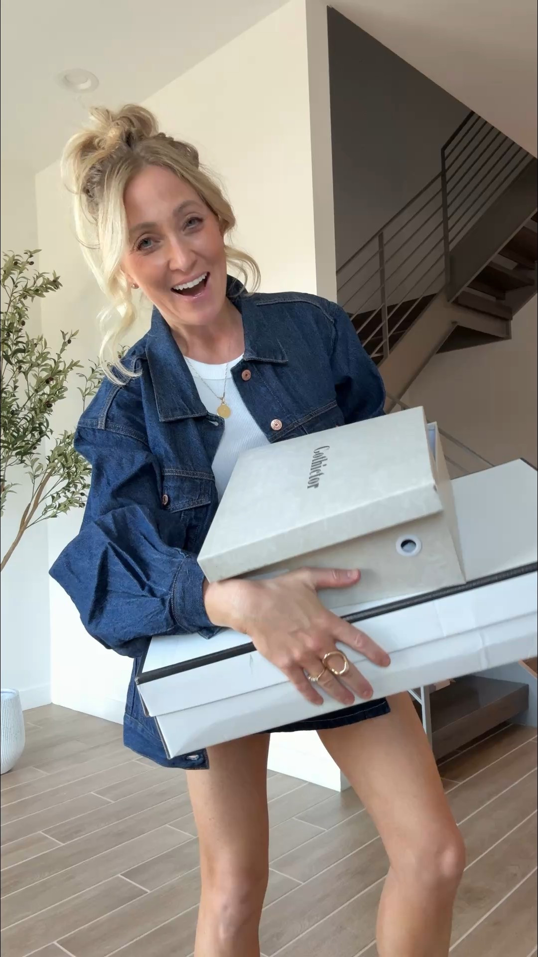 The lighter color boot in this video is Steve Madden (i ordered up a 1/2 size so i can wear socks), but it fits tts! The Amazon pair is the darker caramel in this video and runs tts (but i also went up 1/2 size for socks). I’m wearing size XS in the denim skort and size M in the denim jacket! Great outfit for fall!  

#LTKSeasonal #LTKShoeCrush #LTKStyleTip