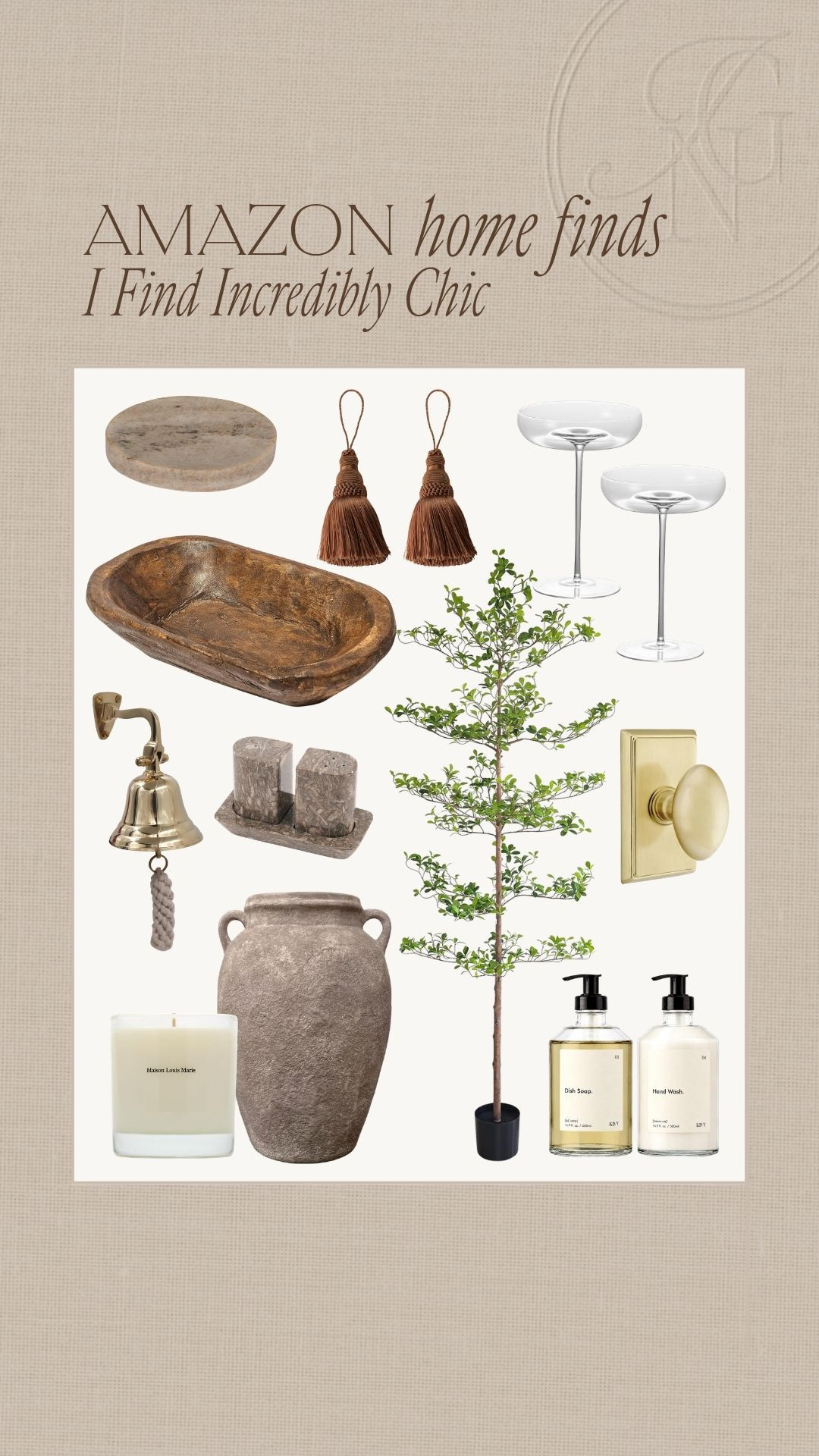 Amazon home finds that look effortlessly expensive. 🤎✨ From warm wood accents and antiqued brass to sculptural glassware, textured pottery and elevated everyday details, these pieces give that collected designer look without the designer price tag.

#amazonhome #amazonfinds #homeinspo #luxuryhome #elevatedhome #neutraldecor #designerlookforless #homefinds #interiordesign #affordabledecor

#LTKHome