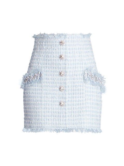 Buttoned Embellished High-Waist Skirt | Saks Fifth Avenue