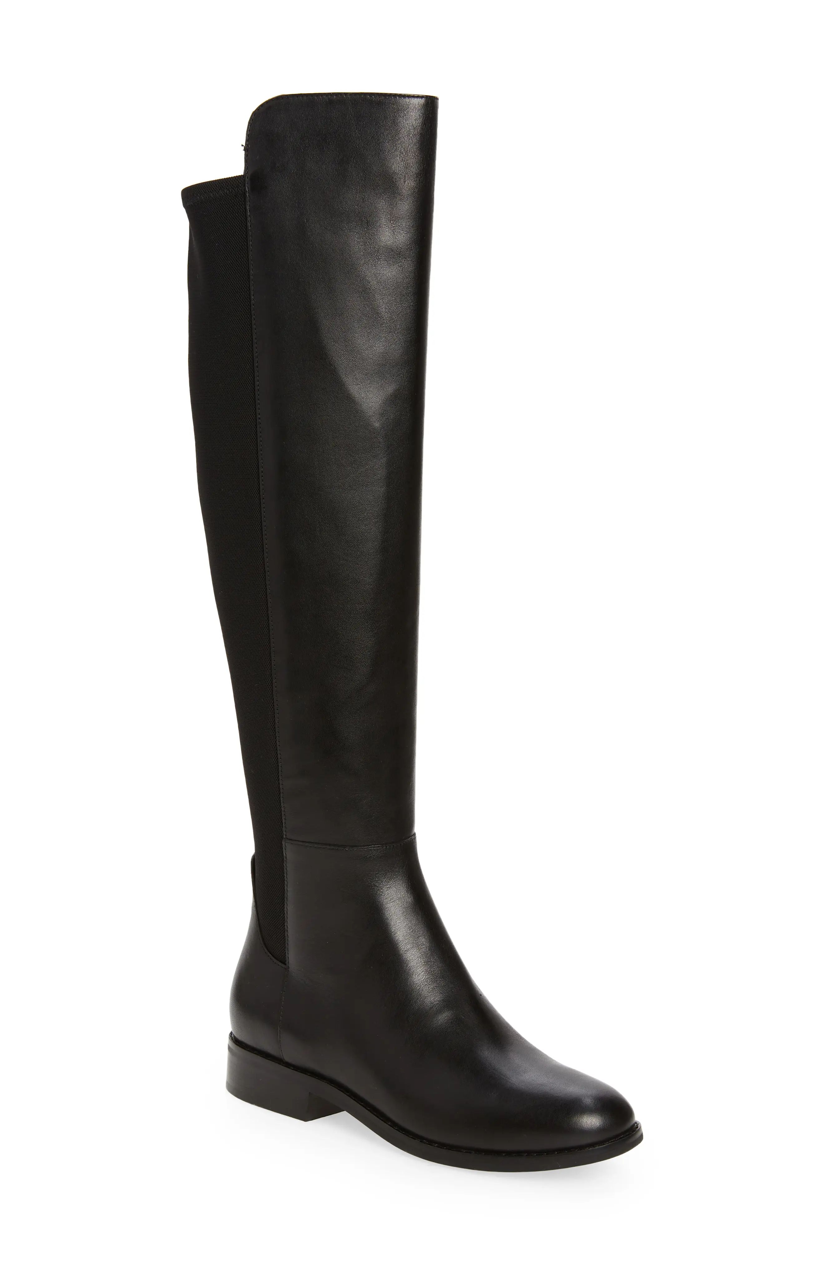 Cole Haan Isabelle Over the Knee Boot in Black Leather at Nordstrom, Size 11 | Nordstrom