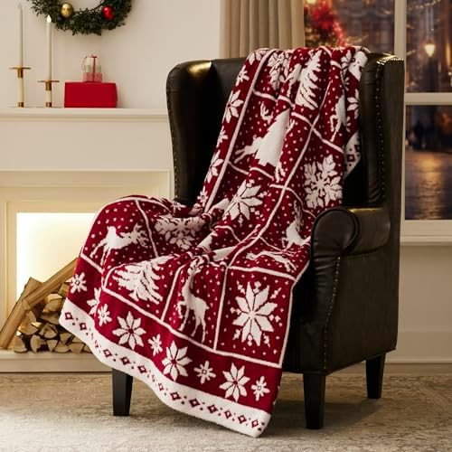 Super Soft Christmas Throw Blanket for Couch Bed Living Room Decor, Fuzzy Fluffy Fleece Cozy Like... | Amazon (US)