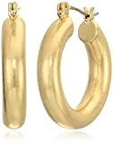 Lucky Brand Women's Gold Midi Hoop Earrings, One Size | Amazon (US)
