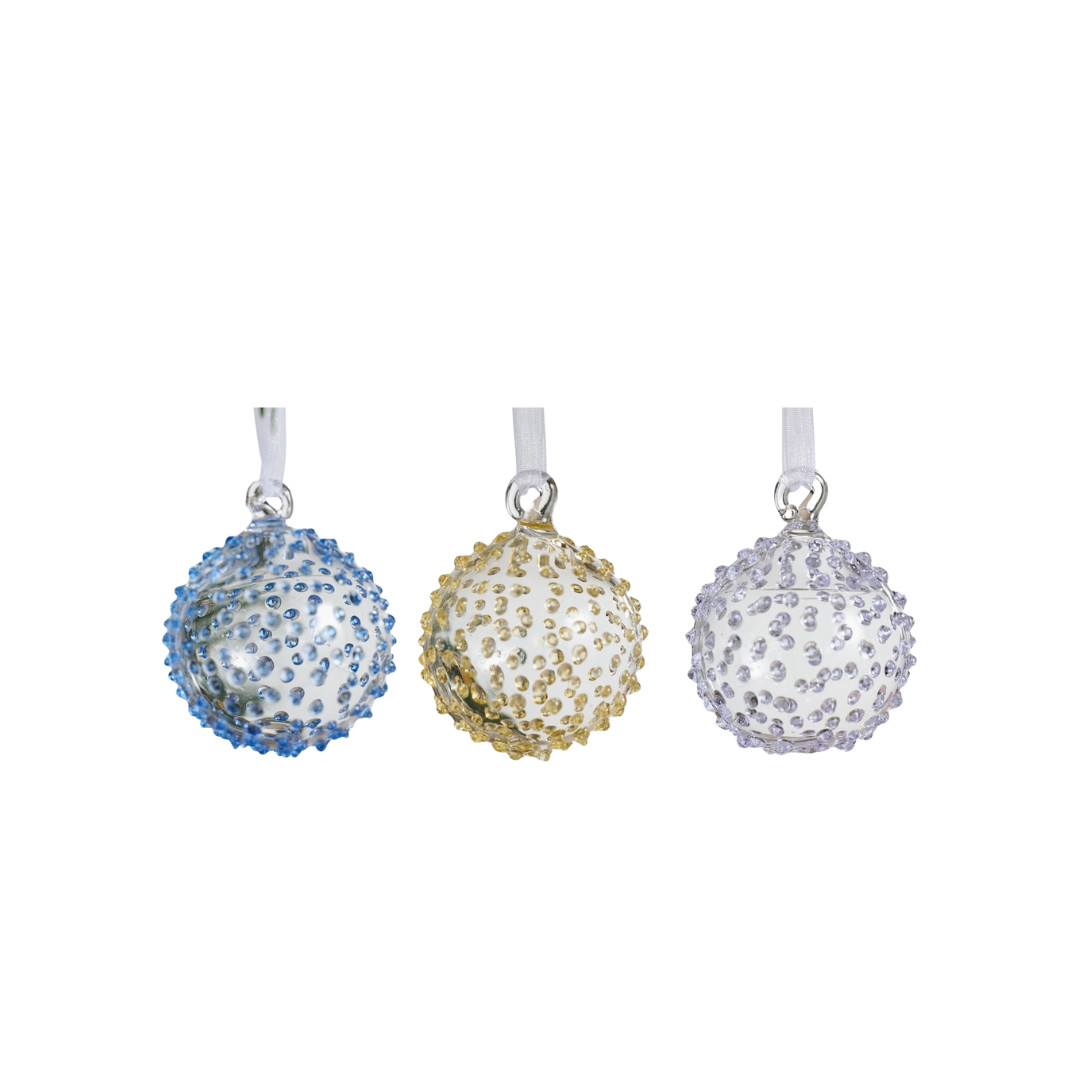 Blown Glass Ball Ornament - Set of 3 — Fête Papier | Fete Papier