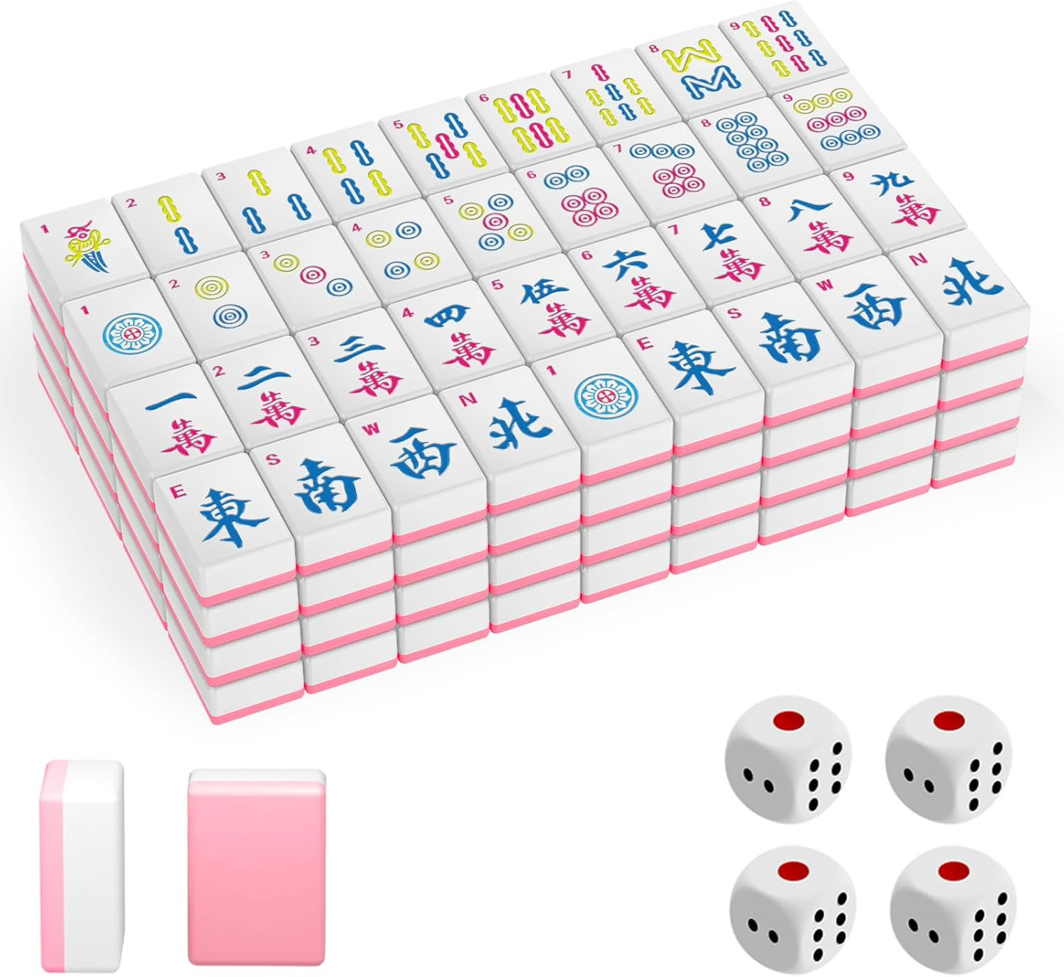 1.2" American Mahjong Tile Set, 166 Tiles + 4 Dice, Mahjong Tiles Only | Amazon (US)
