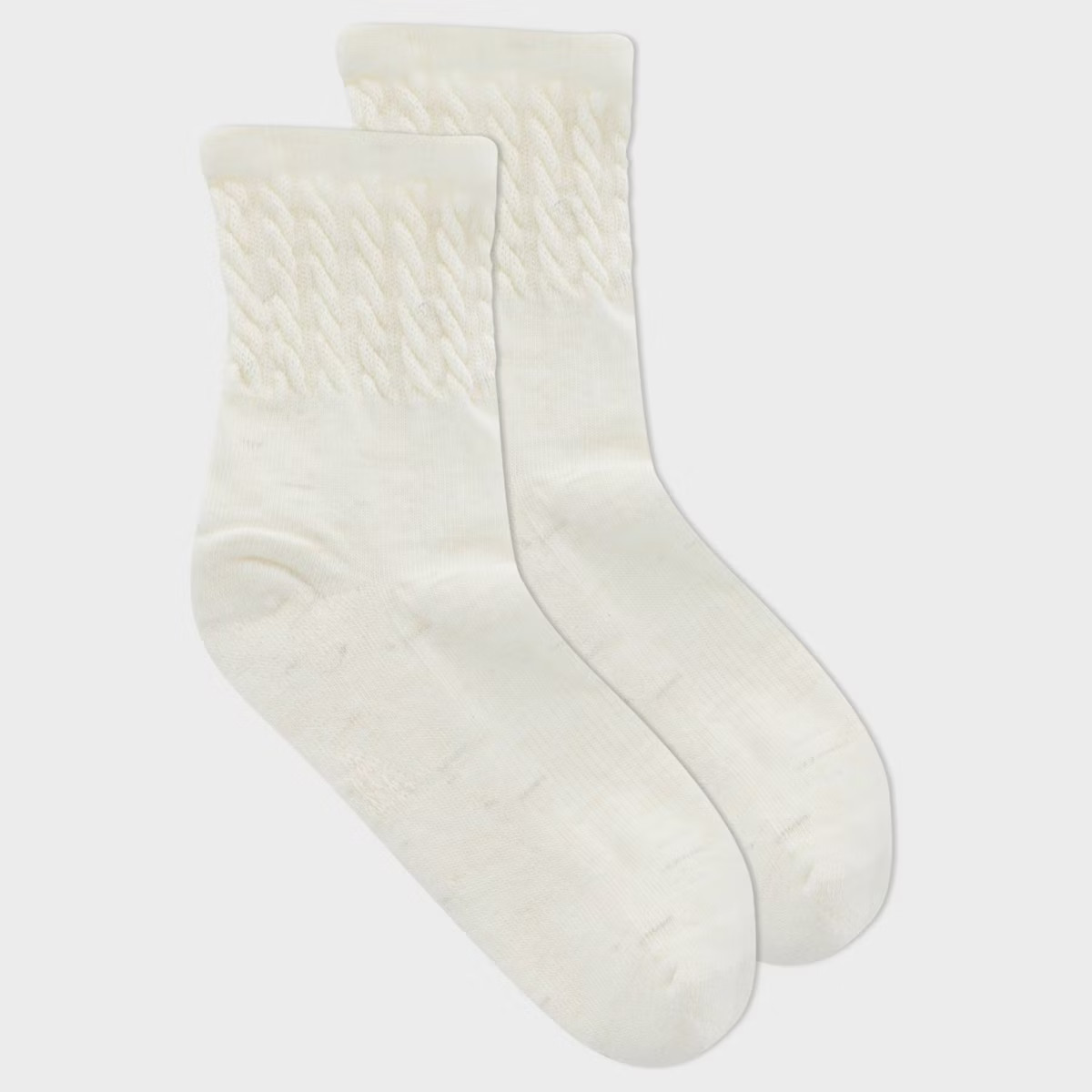 Alaska Knits Women's Textured Cable Wool Blend Mid Crew Socks - 4-10 | Target