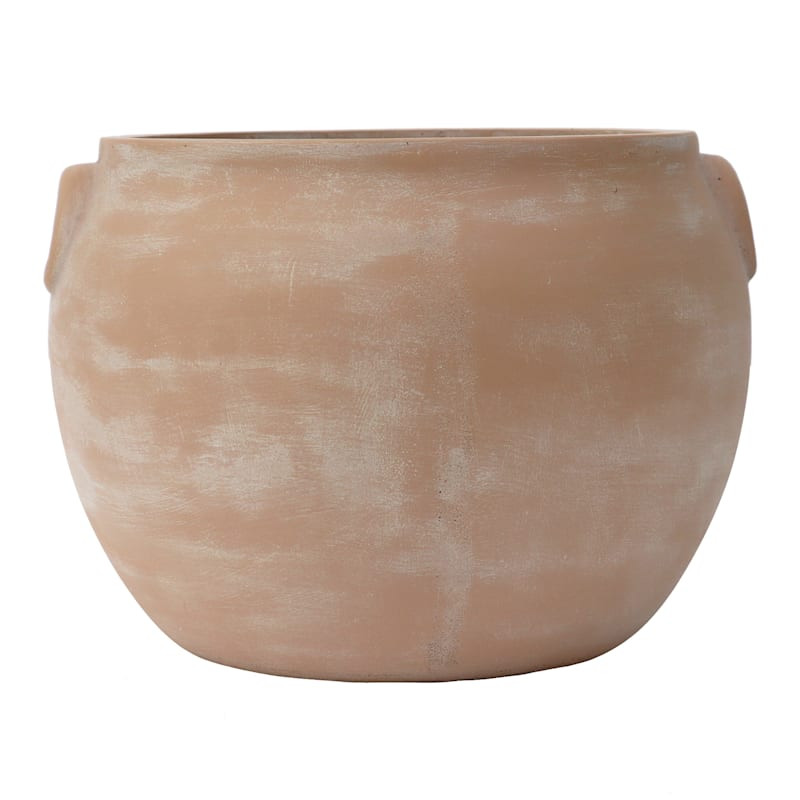 Willow Crossley Handled Round Polystone Pot, 14" | At Home
