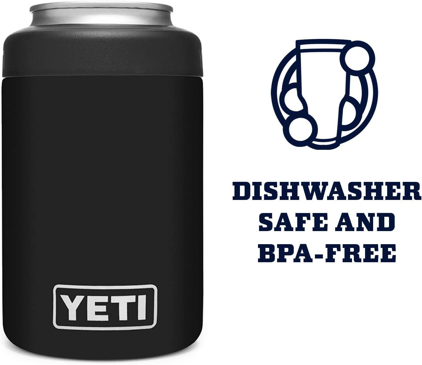 YETI Rambler 12 oz. Colster Can Insulator for Standard Size Cans, Black (NO CAN INSERT) | Amazon (US)