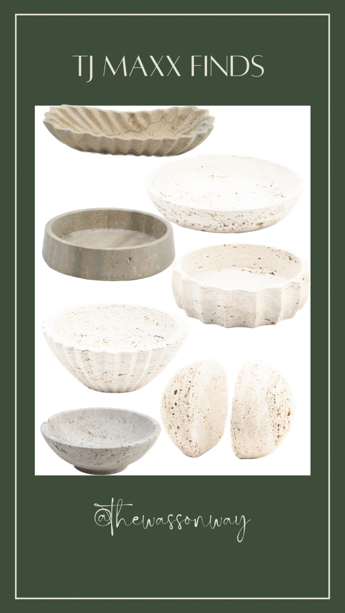 Travertine pieces, stone pieces, decorative bowls, book ends, fluted bowls, stone fluted tray, stone fluted bowl, travertine bowl, travertine tray, modern decor, modern organic

#LTKhome #LTKSale #LTKFind