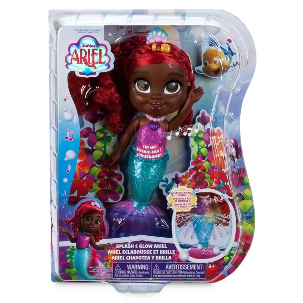 Disney Junior's Ariel Splash and Glow Doll Little Mermaid Light Up – 11 1/2'' | Walmart (US)