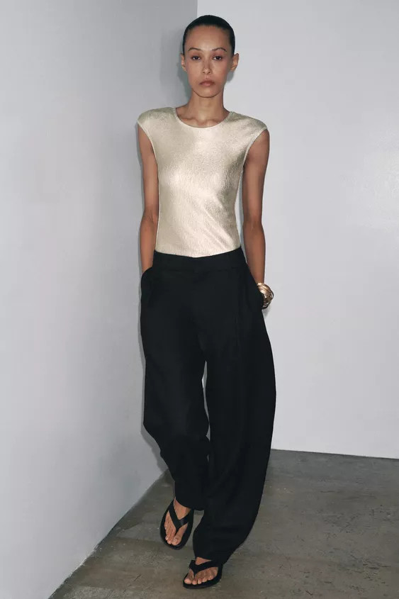 METALLIC T-SHIRT | Zara UK