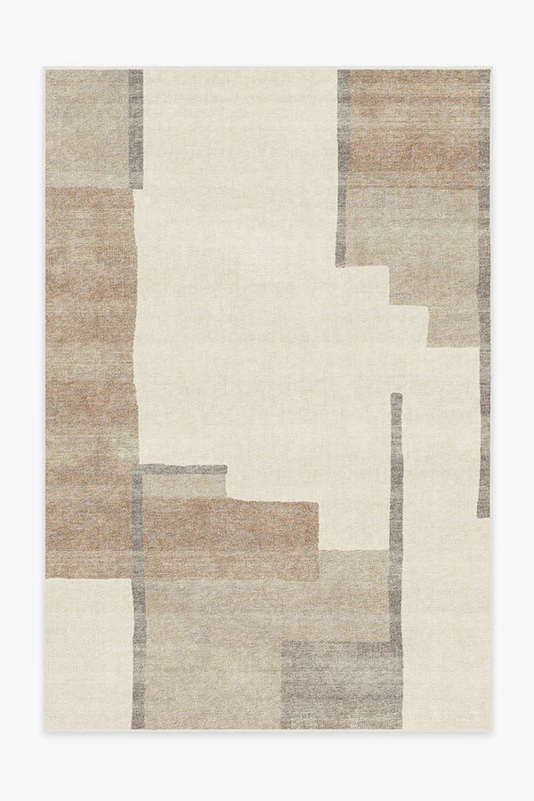Haylan Ivory & Copper Rug | Ruggable