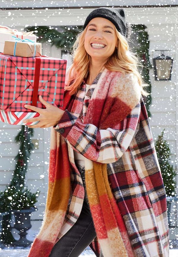 Red Plaid Shacket | Maurices