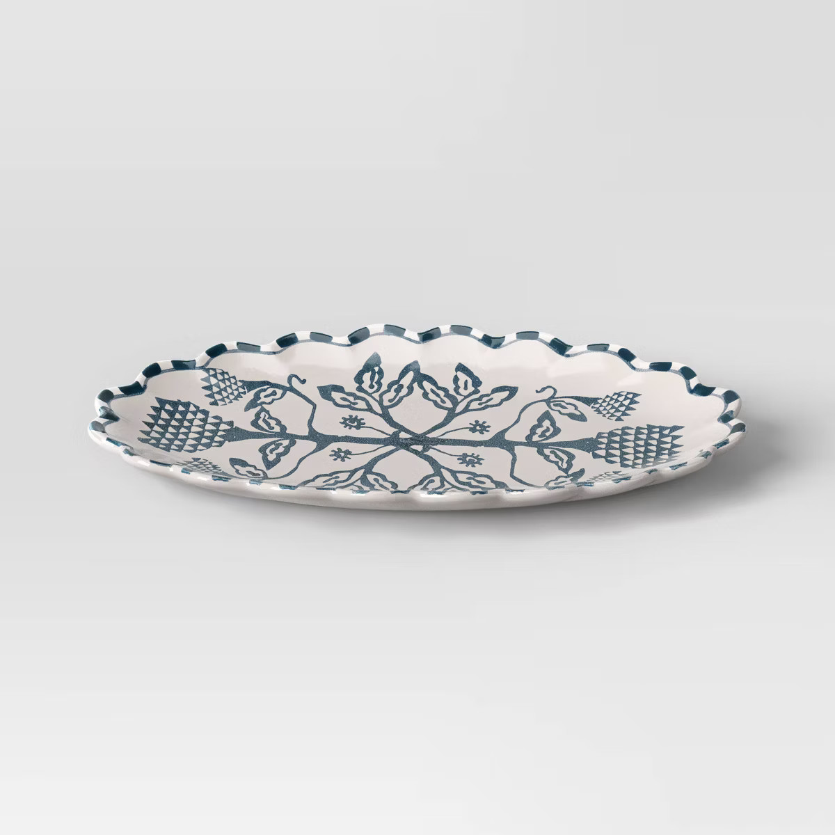 Medium Stoneware Floral Serving Platter - Threshold™ | Target