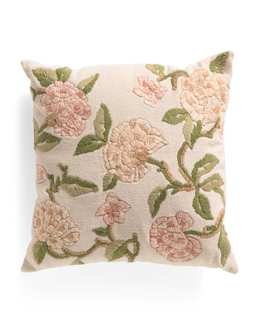 20x20 Textured Floral Pillow | TJ Maxx