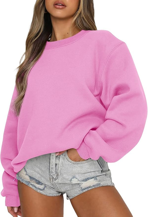 EFAN Womens Sweatshirts Long Sleeve Crew Neck Pullover Sweatshirt Casual Outfits 2023 Fall Clothe... | Amazon (US)