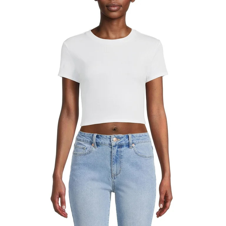 No Boundaries Juniors’ Crew Neck T-Shirt, 2-Pack - Walmart.com | Walmart (US)