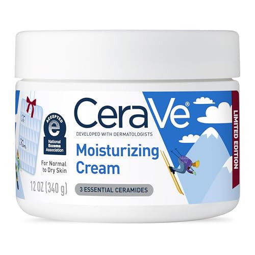 CeraVe Après Ski Moisturizing Cream, Body and Face Moisturizer for Dry Skin, Hyaluronic Acid and Ceramides, Daily Moisturizer, Oil-Free, Fragrance Free, Non-Comedogenic, Limited Edition, 12 Ounce | Amazon (US)