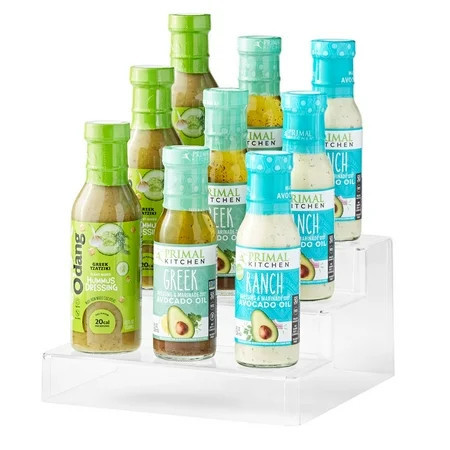 The Home Edit Clear 3-Tier Riser, Pack of 2, 9.57" x 9.57" x 5" Plastic Cabinet Organizer | Walmart (US)