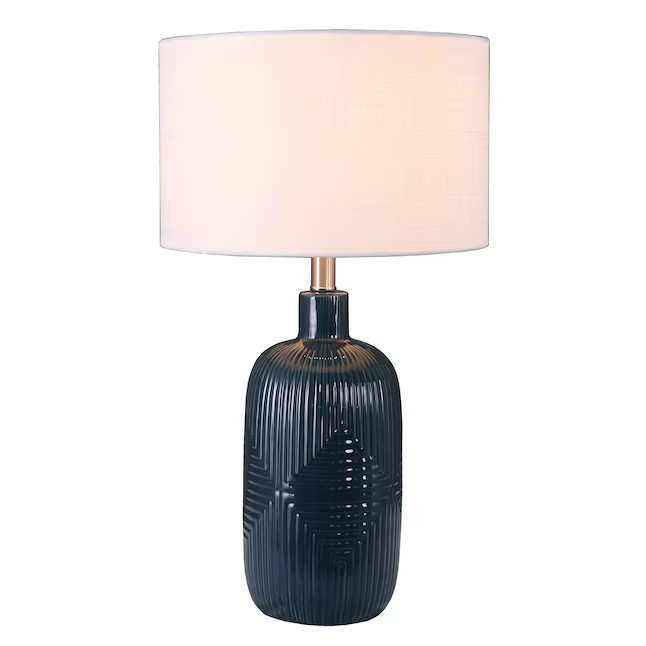 allen + roth 22.5-in Green On/Off switch Table Lamp with Fabric Shade | Lowe's