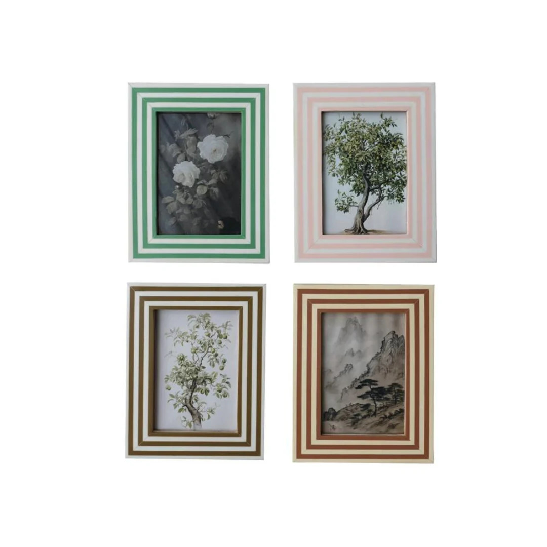 Striped Frame, 5 x 7 | Pink Antlers