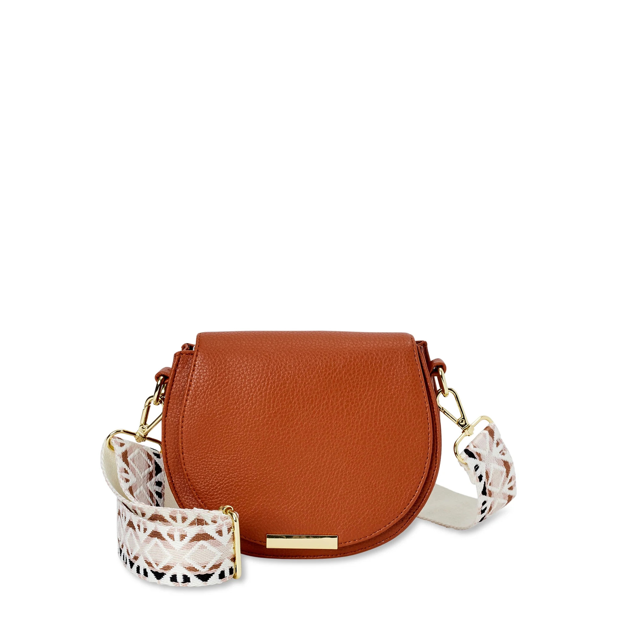 No Boundaries Bag Bar Saddle Crossbody Handbag | Walmart (US)