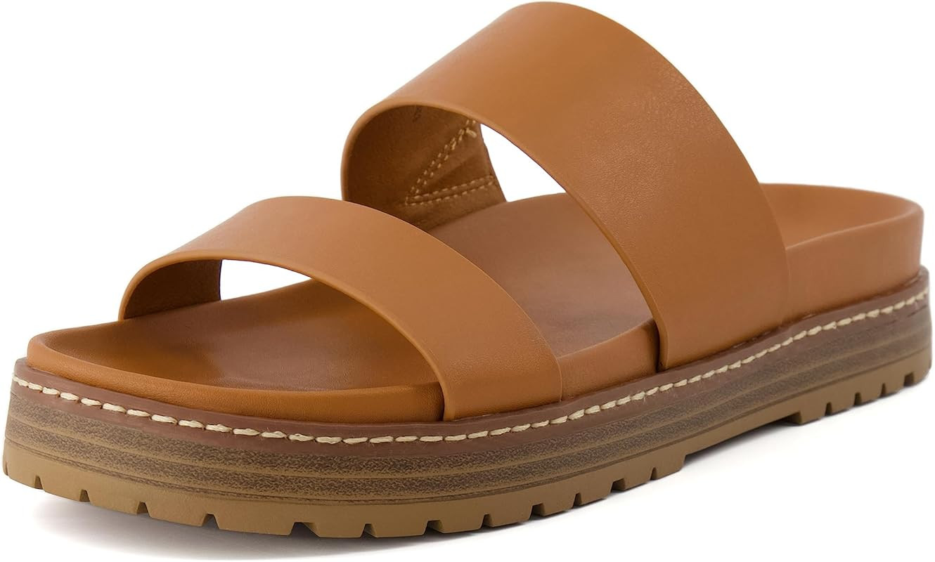 CUSHIONAIRE Women's Noho flatform footbed sandal with +Comfort, Wide Widths Available | Amazon (US)