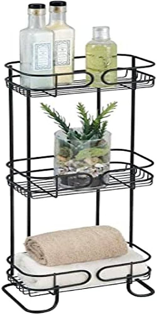 iDesign Steel Bathroom Caddy Organizer with Three Wire Basket Shelves, The Neo Collection - 6.3" ... | Amazon (US)
