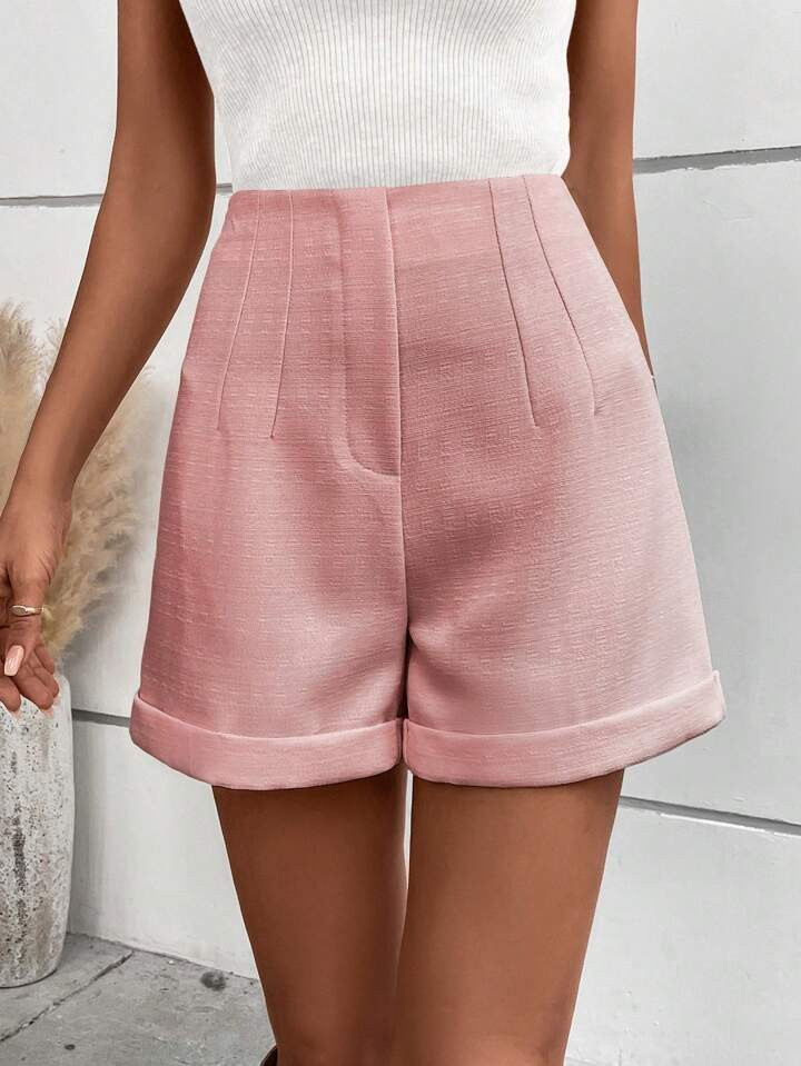 SHEIN Clasi Solid Color Casual Shorts | SHEIN USA | SHEIN