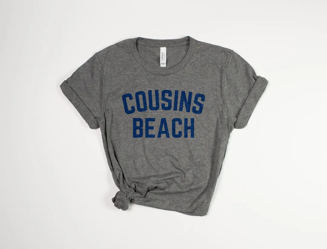 Cousins Beach Graphic Tee, Unisex Jersey Shirt, Simple Minimalist Fandom Top, Subtle Vacation Fam... | Etsy (US)