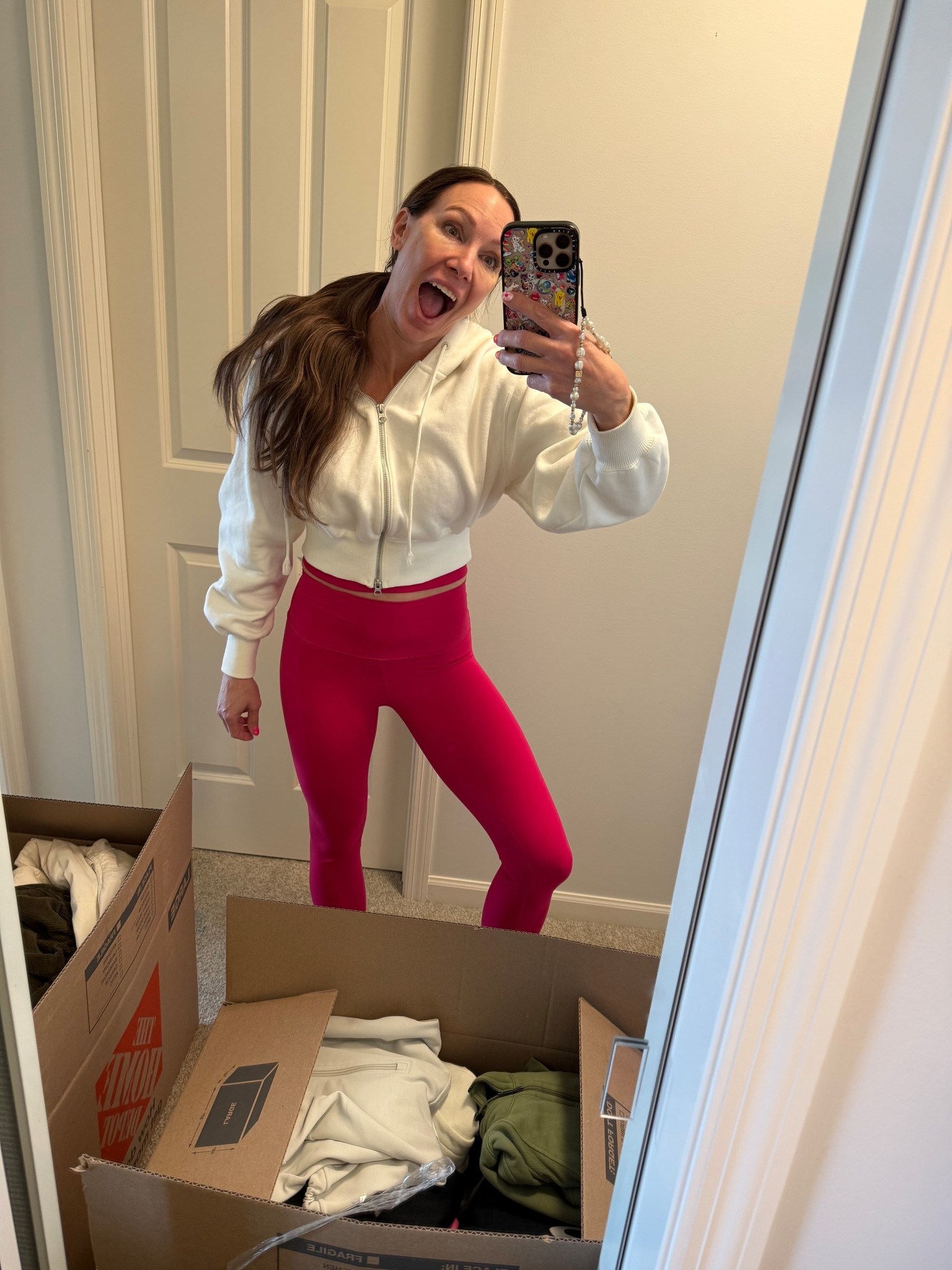 Unpacking and wearing Lululemon align leggings and tank, Nike sweatshirt 

Casual outfit, active outfit 

#LTKOver40 #LTKSeasonal #LTKActive