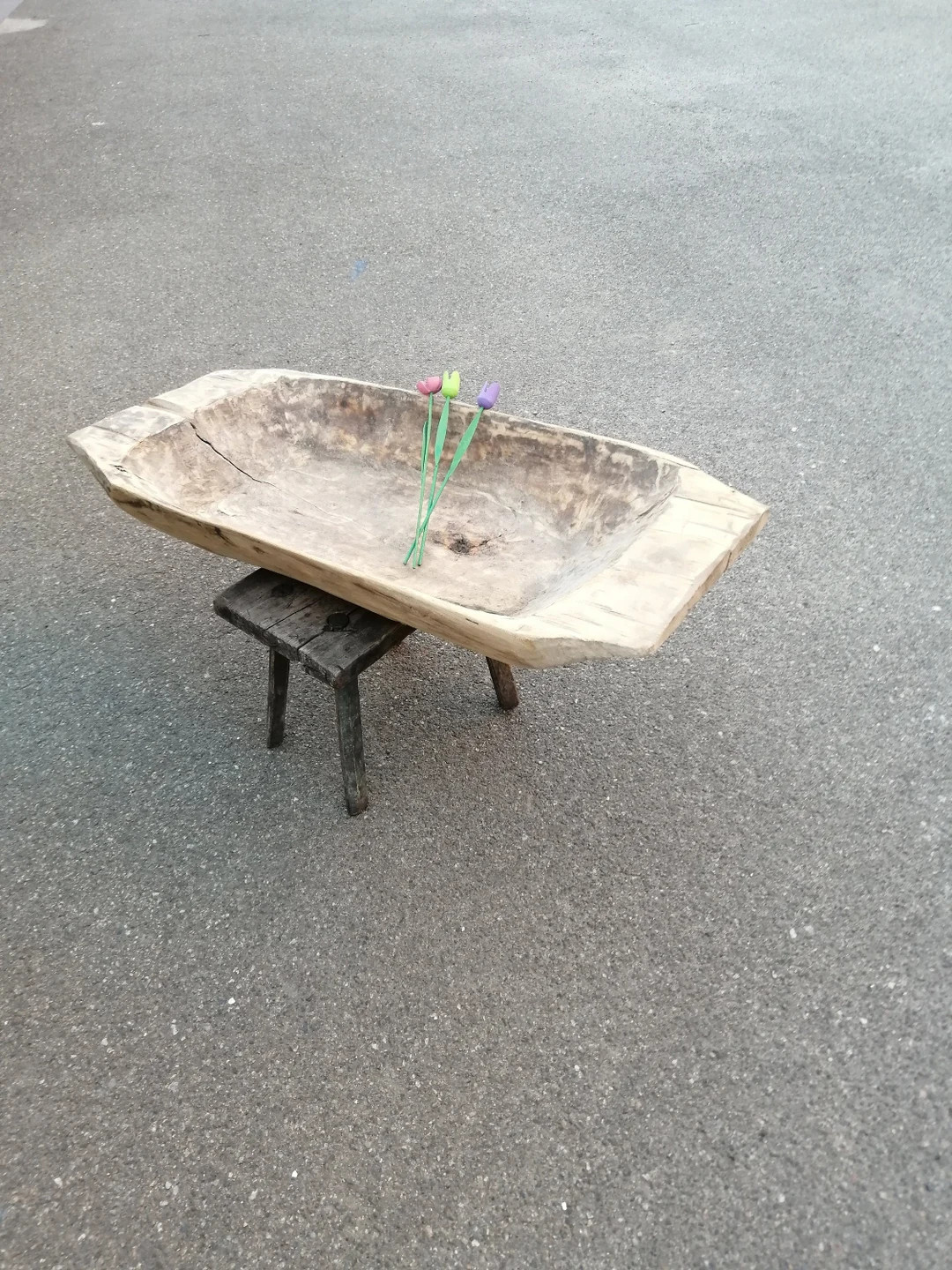 Antique primitive wooden dough bowl, Old bowl, Antique natural wood, Hand carved, Country cottage... | Etsy (US)