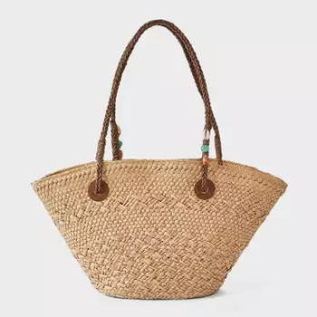 Straw Caning Tote Bag - A New Day\u2122 Natural | Target