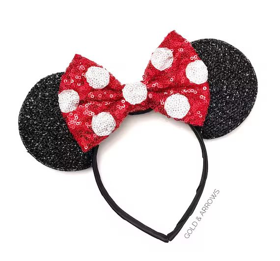 Polka Dot Minnie Ears - Polka Dot Mickey Ears - Minnie Polka Dot  Mickey Ears - Sparkly Mickey Ea... | Etsy (US)
