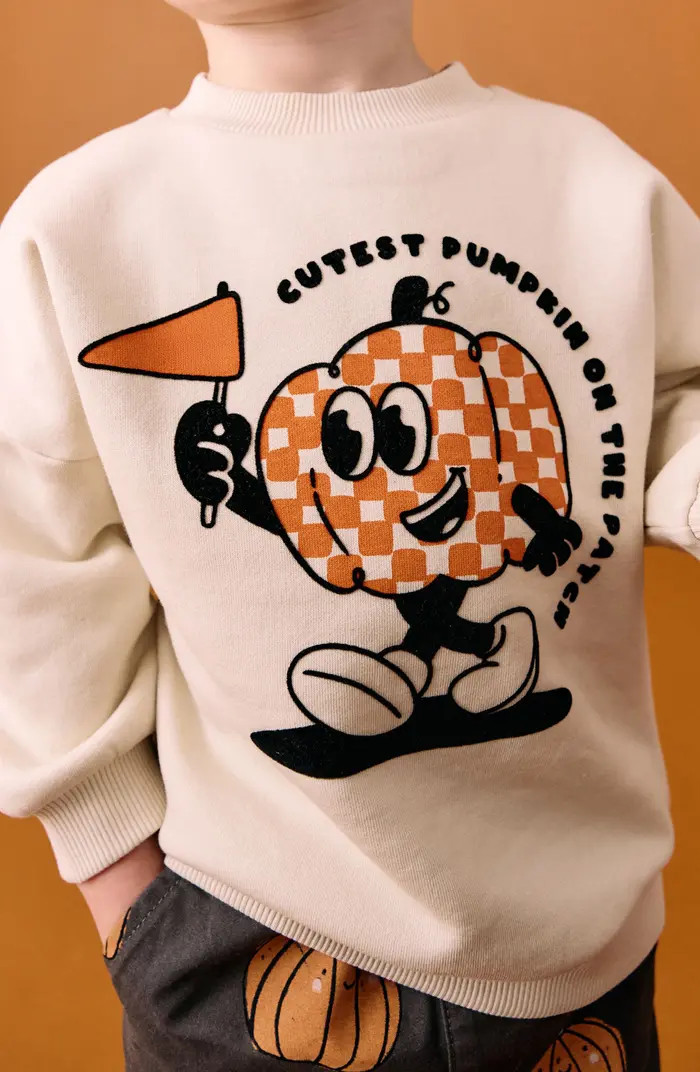Kids' Halloween Pumpkin Graphic Sweatshirt | Nordstrom