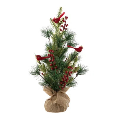 Christmas Cardinal Table Tree Dcor | Wayfair Professional