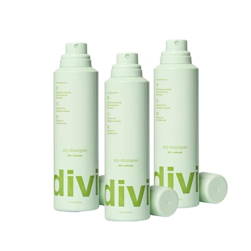 divi Dry Shampoo Spray for Women - Formulated to Absorb Oil, Balance the Scalp and Extend Time Between Washes - Free of Benzene, Butane, Propane and Talc, 5.3oz (3 Pack) | Amazon (US)