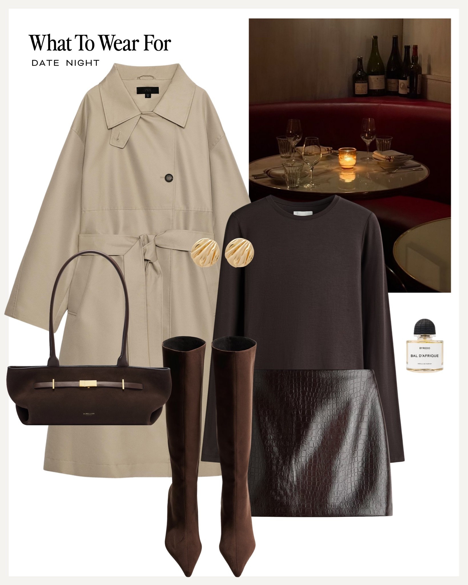 Date night 🍷 

Evening style, autumn outfit, trench coat, croc skirt, H&M new in, suede bag, knee high boots

#LTKautumn #LTKdatenight