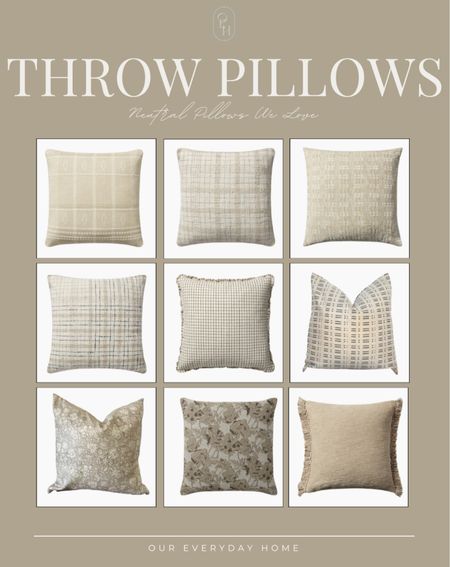 Some of our favorite neutral throw pillows that are also affordable! 

Living room inspiration, home decor, our everyday home, console table, arch mirror, faux floral stems, Area rug, console table, wall art, swivel chair, side table, coffee table, coffee table decor, bedroom, dining room, kitchen,neutral decor, budget friendly, affordable home decor, home office, tv stand, sectional sofa, dining table, affordable home decor, floor mirror, budget friendly home decor, dresser, king bedding, oureverydayhome 

#LTKFindsUnder50 #LTKSaleAlert #LTKHome