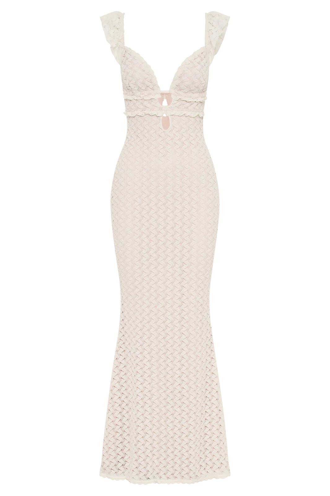 Ezra Lace Maxi Dress - Ivory | MESHKI US