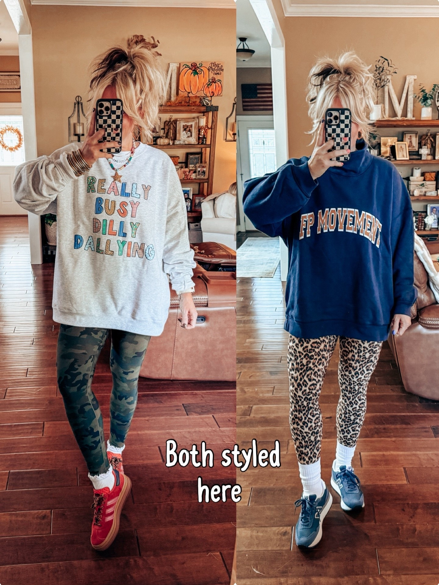 These leggings from Aerie are the best! So soft, comfy, and cute enough to wear out plus the best for the gym! I’m in my true size medium. 
Gray sweatshirt & star necklace save with code MANDIE15 - size XL
Free People sweatshirt is part of a set. I’m in a medium  


#LTKStyleTip #LTKOver40 #LTKFindsUnder50