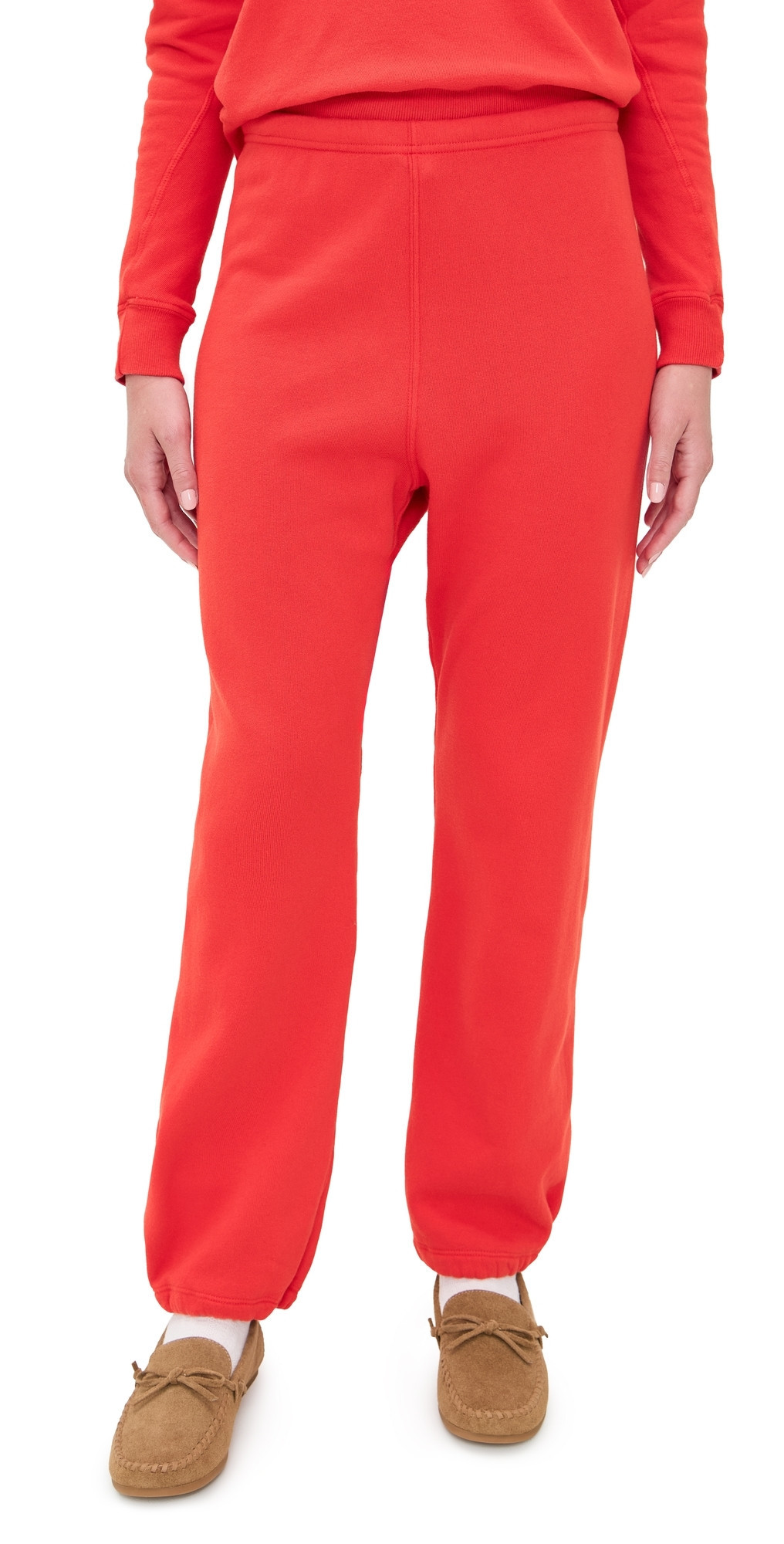 THE GREAT. The Fleece Sport Sweatpants Bright Red 0 | Shopbop